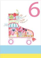 Opakowanie Karnet B6 z kopertą Urodziny 6 dziewczynka