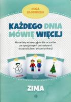 Każdego dnia mówię więcej - Zima. Autor: Olga Kłodnicka. SmakLiter.pl Okładka książki Każdego dnia mówię więcej - Zima