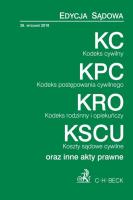 Okładka książki Kodeks cywilny. Kodeks postępowania cywilnego. Kodeks rodzinny i opiekuńczy. Koszty sądowe cywilne o