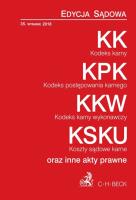 Okładka książki Kodeks karny Kodeks postępowania karnego Kodeks karny wykonawczy Koszty sądowe karne oraz inne ak