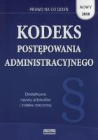 Okładka książki Kodeks postępowania administracyjnego 2018