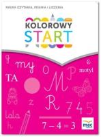 Kolorowy start. 5 i 6 latki. Nauka czytania... MAC. Autor: Wiesława Żaba-Żabińska. SmakLiter.pl Okładka książki Kolorowy start. 5 i 6 latki. Nauka czytania... MAC