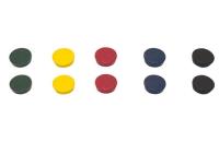 Opakowanie Magnesy BI-OFFICE okrągłe średnica 20mm 10sztuk mix kolorów