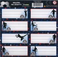 Opakowanie Nalepki na zeszyty Piłka 8x50 sztuk mix