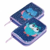 Piórnik cekinowy - sowy. Wydawca: Starpak. SmakLiter.pl Opakowanie Piórnik cekinowy - sowy