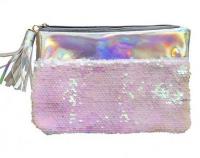 Okładka książki Piórnik saszetka cekiny róż