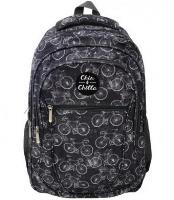 Opakowanie Plecak trzykomorowy czarny Rowery