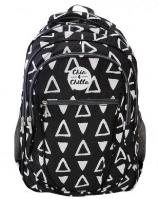 Opakowanie Plecak trzykomorowy czarny Trójkąty