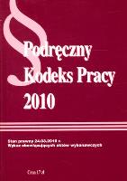 Okładka książki PODRĘCZNY KODEKS PRACY 2010