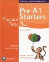 Practice Tests Plus Pre A1 Starters. Autor: Banchetti Marcella, Boyd Elaine. SmakLiter.pl Okładka książki Practice Tests Plus Pre A1 Starters