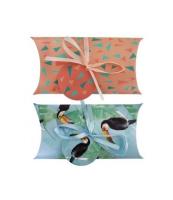 Opakowanie Pudełka prezentowe 2 sztuki Tukany niebieskie