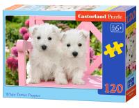 Puzzle 120 el. White Terrier Puppies. Wydawca: CASTOR. SmakLiter.pl Opakowanie Puzzle 120 el. White Terrier Puppies