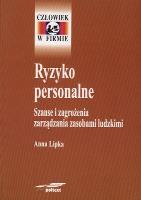 RYZYKO PERSONALNE. Autor: Lipka Anna. SmakLiter.pl Okładka książki RYZYKO PERSONALNE