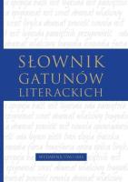 Okładka książki Słownik gatunków literackich