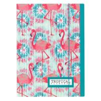 Opakowanie Teczka z gumką A4 Tropical flamingo 5 sztuk
