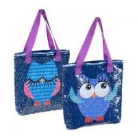 Torba na ramię z cekinami Sowy. Wydawca: Starpak. SmakLiter.pl Opakowanie Torba na ramię z cekinami Sowy
