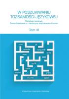 Opakowanie W poszukiwaniu tożsamości językowej Tom 3