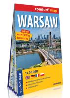 Opakowanie Warszawa (Warsaw) kieszonkowy laminowany plan miasta 1:26 000