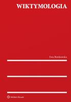 Wiktymologia. Autor: Bieńkowska Ewa. SmakLiter.pl Okładka książki Wiktymologia