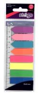 Opakowanie Zakładki indeksujące Neon z linijką 45x12mm STRIGO