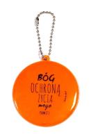 Zawieszka odb.pomarańcz. koło 6,5cm-Bóg ochroną. Wydawca: Koinonia. SmakLiter.pl Opakowanie Zawieszka odb.pomarańcz. koło 6,5cm-Bóg ochroną