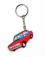 Opakowanie BRELOK GUMOWY AUTA PRL DUŻY FIAT CZERWONY
