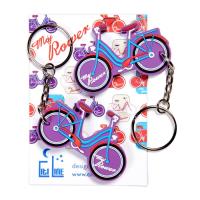 Opakowanie BRELOK GUMOWY ROWER DAMSKI FIOLETOWY