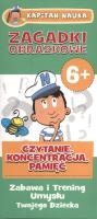 Okładka książki CZYTANIE KONCENTRACJA PAMIĘĆ 6+ ZAGADKI OBRAZKOWE KAPITAN NAUKA