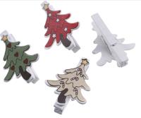 Opakowanie KLAMERKI DREWNIANE OZDOBNE CHOINKI