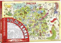 KOLOROWANKA RAMKA DO ZAWIESZENIA MAPA POLSKI DUŻA. Autor:   Praca zbiorowa. SmakLiter.pl Okładka książki KOLOROWANKA RAMKA DO ZAWIESZENIA MAPA POLSKI DUŻA
