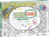 KOLOROWANKA RAMKA DO ZAWIESZENIA SOWY ŚREDNIA. Autor:   Praca zbiorowa. SmakLiter.pl Okładka książki KOLOROWANKA RAMKA DO ZAWIESZENIA SOWY ŚREDNIA