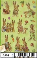 Opakowanie NAKLEJKI DECOR ZAJĘCZA RODZINA 3674