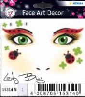 Opakowanie NAKLEJKI DO ZDOBIENIA TWARZY BIEDRONKA 15314