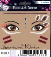 Opakowanie NAKLEJKI DO ZDOBIENIA TWARZY INDIANIN 15316