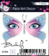 Opakowanie NAKLEJKI DO ZDOBIENIA TWARZY MOTYL 15308