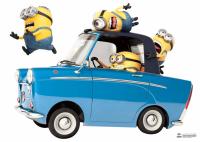 Opakowanie NAKLEJKI MINIONKI SAMOCHÓD 50X70 CM