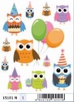 Opakowanie NAKLEJKI NA OKNO SOWY 15101