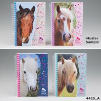 NOTESIK SPIRALNY HORSES DREAMS GRANATOWY 4425A. Wydawca: PLUS-Z. SmakLiter.pl Opakowanie NOTESIK SPIRALNY HORSES DREAMS GRANATOWY 4425A