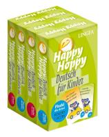 PAKIET HAPPY HOPPY DEUTSCH FUR KINDER FISZKI DLA DZIECI. Autor: Opracowanie zbiorowe. SmakLiter.pl Okładka książki PAKIET HAPPY HOPPY DEUTSCH FUR KINDER FISZKI DLA DZIECI