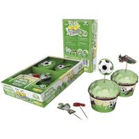 Opakowanie PIŁKA NOŻNA DEKORACYJNY ZESTAW NA MUFFINY PAPILOTKI Z PICKERAMI 48 CZĘŚCI 