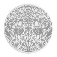 Opakowanie PODKŁADKA CERAMICZNA OKRĄGŁA 20CM KOGUTY GRAY