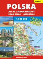 POLSKA ATLAS SAMOCHODOWY 1:500 000. Autor: Opracowanie zbiorowe. SmakLiter.pl Okładka książki POLSKA ATLAS SAMOCHODOWY 1:500 000