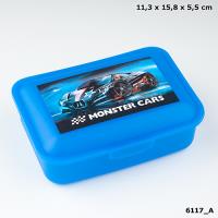 PUDEŁKO ŚNIADANIOWE MONSTER CARS 6117A. Wydawca: PLUS-Z. SmakLiter.pl Opakowanie PUDEŁKO ŚNIADANIOWE MONSTER CARS 6117A