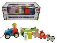 TRAKTOR DREWNIANY Z PRZYCZEPĄ 1573186. Wydawca: Brimarex. SmakLiter.pl Opakowanie TRAKTOR DREWNIANY Z PRZYCZEPĄ 1573186