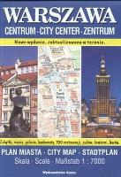 WARSZAWA CENTRUM PLAN MIASTA 1:7000. Autor: Opracowanie zbiorowe. SmakLiter.pl Okładka książki WARSZAWA CENTRUM PLAN MIASTA 1:7000
