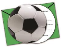 Opakowanie ZAPROSZENIA Z KOPERTĄ FOOTBALL PARTY OPAKOWANIE 6 SZTUK 86873