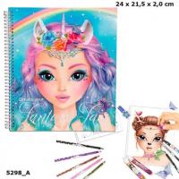 ZESTAW KREATYWNY Z NAKLEJKAMI FANTASY FACE 5298A. Wydawca: PLUS-Z. SmakLiter.pl Opakowanie  ZESTAW KREATYWNY Z NAKLEJKAMI FANTASY FACE 5298A