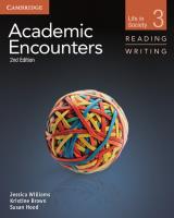 Academic Encounters Level 3 Student's Book Reading and Writing and Writing Skills Interactive Pack. Autor: Williams Jessica, Kristine Brown, Hood Sue. SmakLiter.pl Okładka książki Academic Encounters Level 3 Student's Book Reading and Writing and Writing Skills Interactive Pack