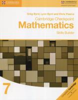 Cambridge Checkpoint Mathematics 7 Skills Builder. Autor: Byrd Greg, Byrd Lynn, Pearce Chris. SmakLiter.pl Okładka książki Cambridge Checkpoint Mathematics 7 Skills Builder