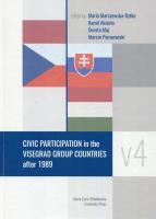 Civic Participation in the Visegrad Group.... Autor: Marczewska-Rytko Maria, Aksiuto Kamil. SmakLiter.pl Okładka książki Civic Participation in the Visegrad Group...